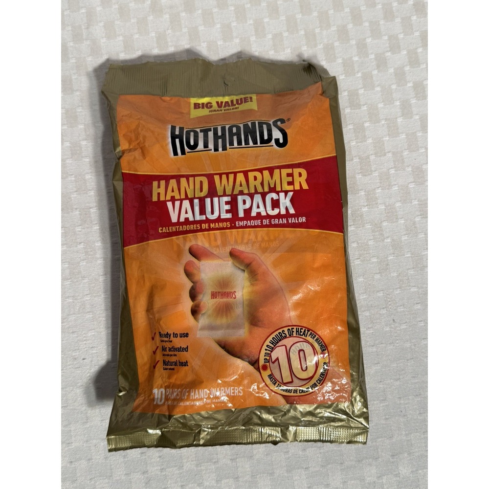 HotHands Hand Warmers Value Pack 10 Count Long Lasting Heat NEW